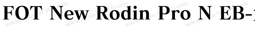 FOT New Rodin Pro N EB字体转换